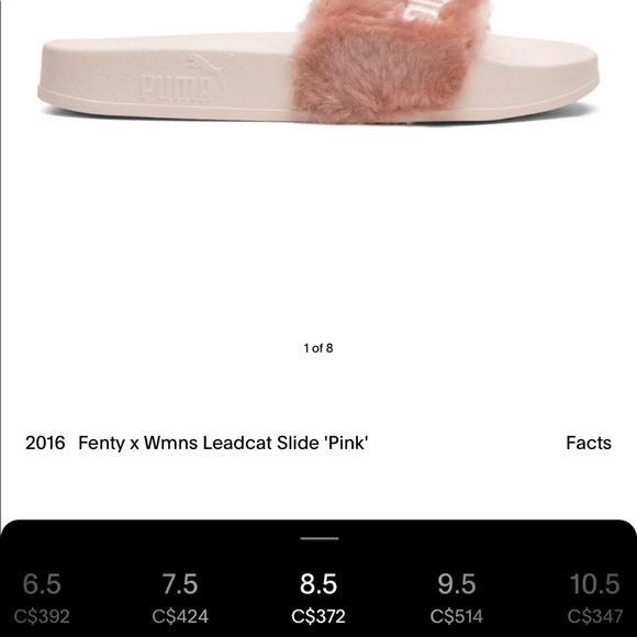 PUMA x FENTY Fluffy Pink Slides - Picture 4 of 5